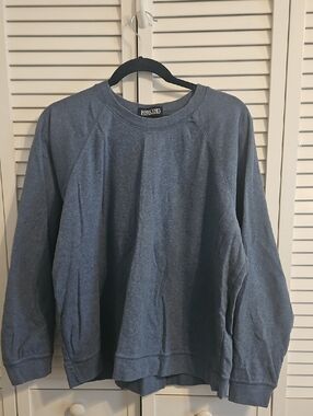 Lands' End Heather Blue Women's Crewneck Sweatshirt